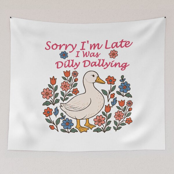 Item preview, I Late Was Dallying Vintage Sorry I'm Retro Funny Dilly Saying Classic designed and sold by PEDDAKAPRADEEP.