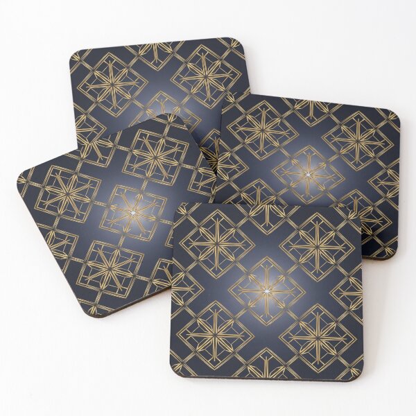 Item preview, Golden Lattice Harmony designed and sold by Kaleidoscope Print.