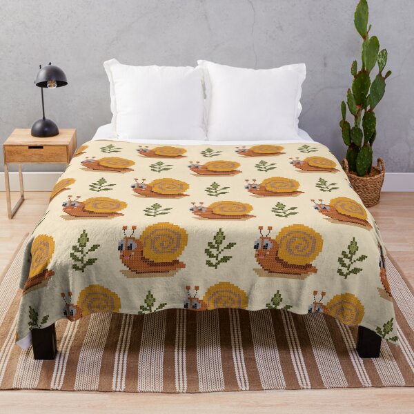Item preview, Cute Pixel Snail Pattern – Retro Nature Whimsy designed and sold by Dintheo.