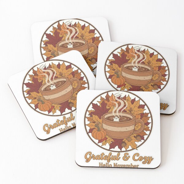 Item preview, Grateful & Cozy | Hello November designed and sold by Haven-Sticker.