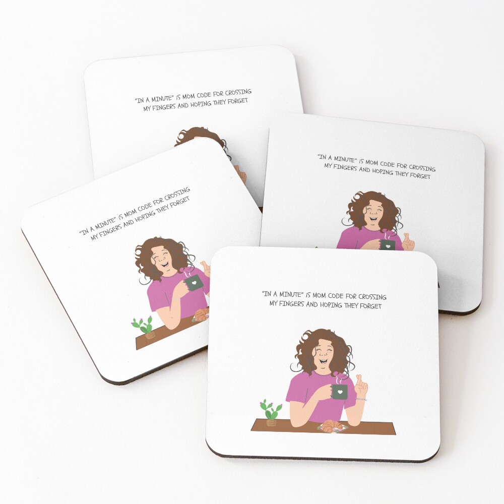 Item preview, Coasters (Set of 4) designed and sold by ManicMomMerch.