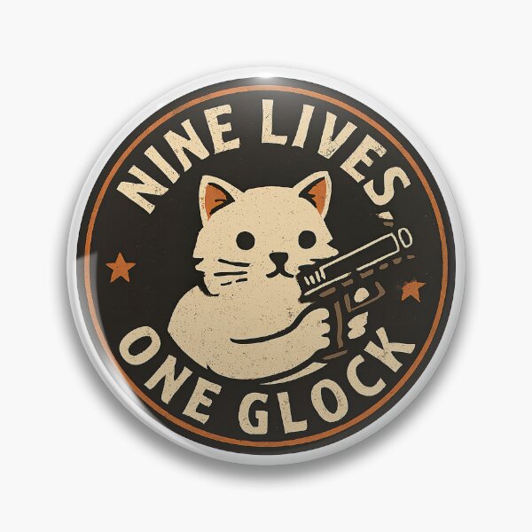 Item preview, Cat With Gun, Nine Lives One Glock designed and sold by graphic-genie.