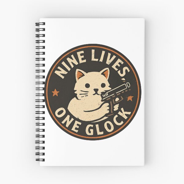 Item preview, Cat With Gun, Nine Lives One Glock designed and sold by graphic-genie.