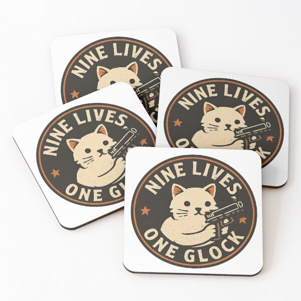 Item preview, Cat With Gun, Nine Lives One Glock designed and sold by graphic-genie.