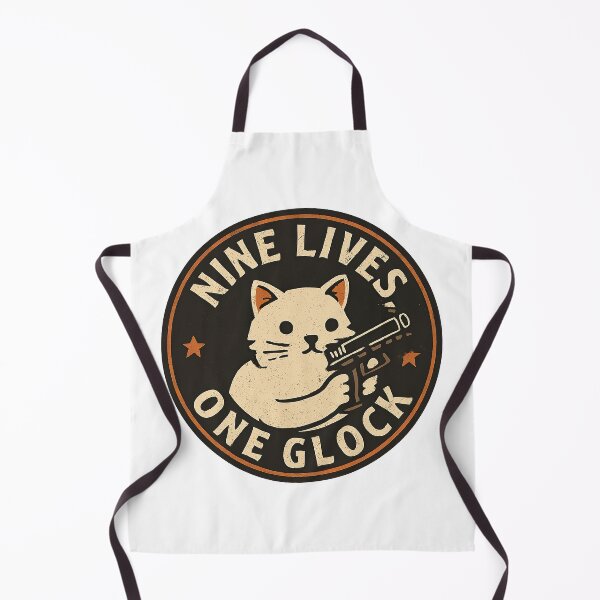 Item preview, Cat With Gun, Nine Lives One Glock designed and sold by graphic-genie.