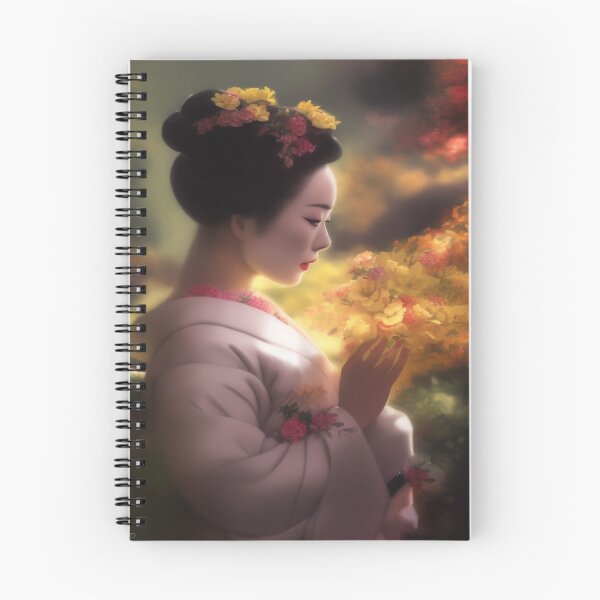 Item preview, Emiko – A Japanese geisha in a flower garden designed and sold by Marcel1966.