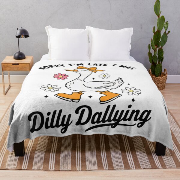 Item preview, Funny Classic Sorry Late Vintage Dilly I I'm Dallying Was Retro Saying designed and sold by PEDDAKAPRADEEP.