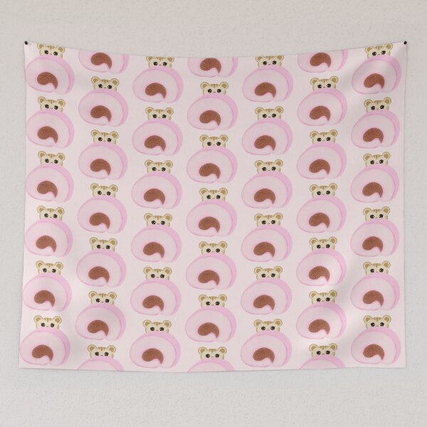 Item preview, Hungry Hamster Snuggled in a Sweet Roll designed and sold by Preeyanc.