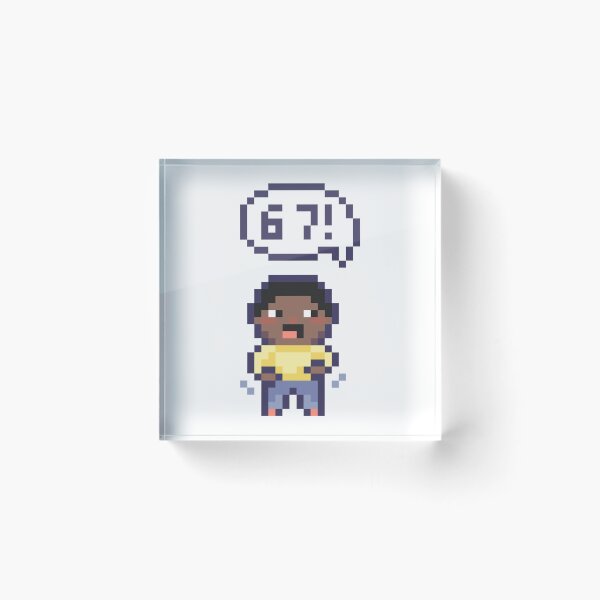 Item preview, 6 7 sixseven Pixel Art Kid - Version 2 designed and sold by HeatherUnderground.