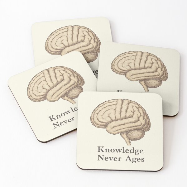 Item preview, Knowledge Never Ages – Vintage Anatomical Brain Illustration designed and sold by PureBrain.