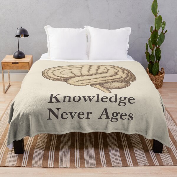 Item preview, Knowledge Never Ages – Vintage Anatomical Brain Illustration designed and sold by PureBrain.
