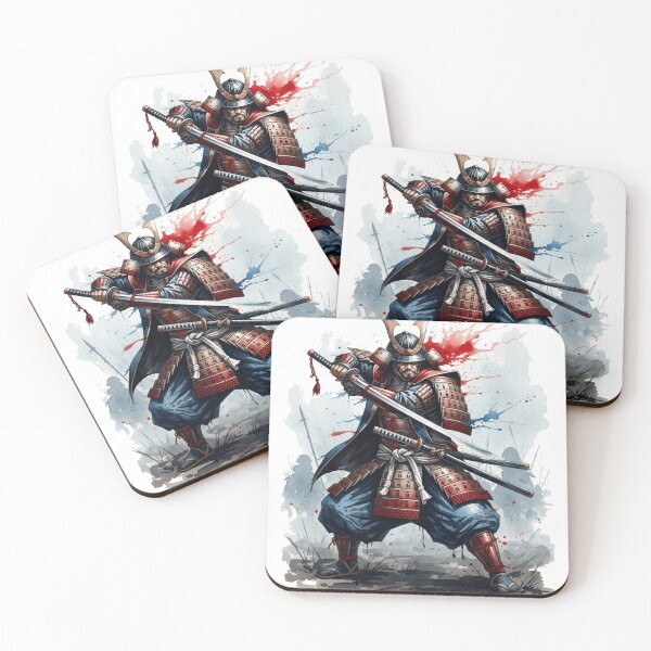 Item preview, Watercolor-Style Hardcore Samurai designed and sold by NAIRVANA.