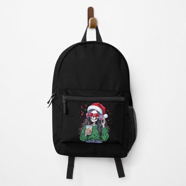 Item preview, Christmas Music Skeleton Girl | Cool Gothic Coffee Lover Christmas Art designed and sold by ColorSplash123.