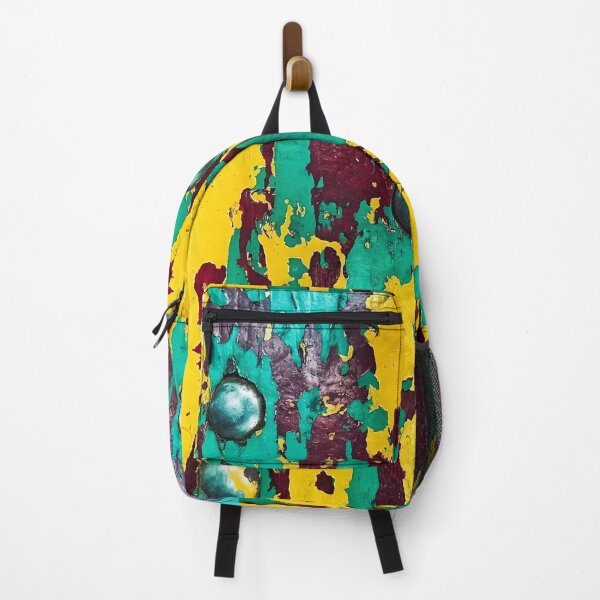 Item preview, Decayed Metal Texture Grunge - Yellow, Teal, and Red Peeling Paint designed and sold by SergioMiklos.