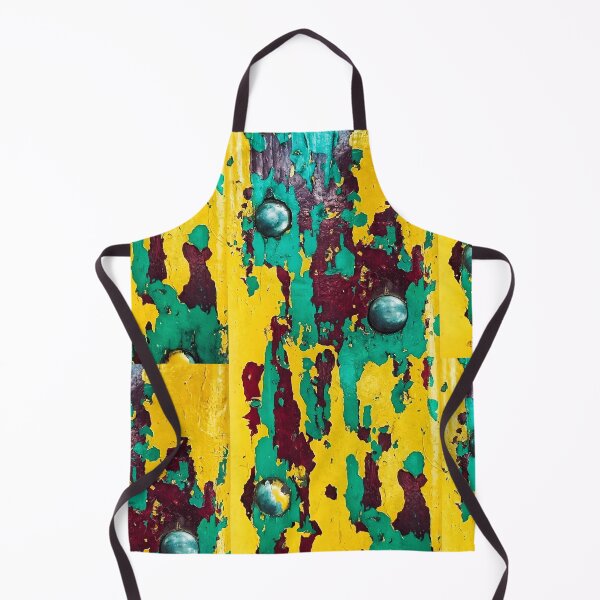 Aperçu de l'œuvre Effet grunge métal délabré - Peinture écaillée jaune, turquoise et rouge créée et vendue par SergioMiklos.