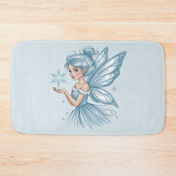 Item preview, Winter Fairy with Snowflake and Sparkling Blue Wings designed and sold by BirdsnStuff.