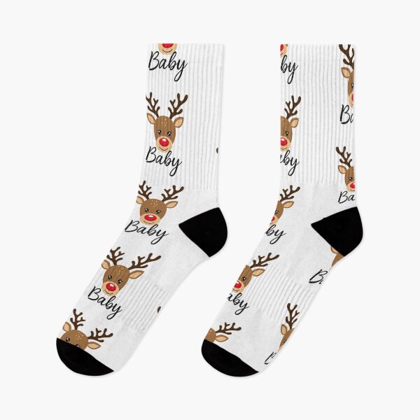 Item preview, Baby Reindeer Face Christmas Design – Cute Cartoon Holiday Art with Red Nose and Sweet Smile designed and sold by PixelVibe782.