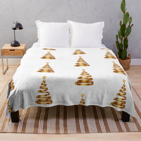 Item preview, Elegant Gold Ribbon Christmas Tree – Modern Minimalist Holiday Art with Shiny Metallic Finish and Glowing Star designed and sold by PixelVibe782.