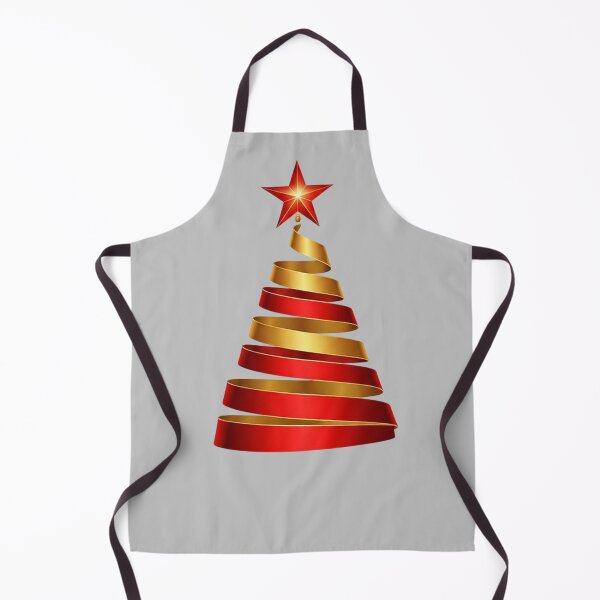 Item preview, Modern Red and Gold Ribbon Christmas Tree – Sleek Festive Design with Elegant Spiral and Star designed and sold by PixelVibe782.