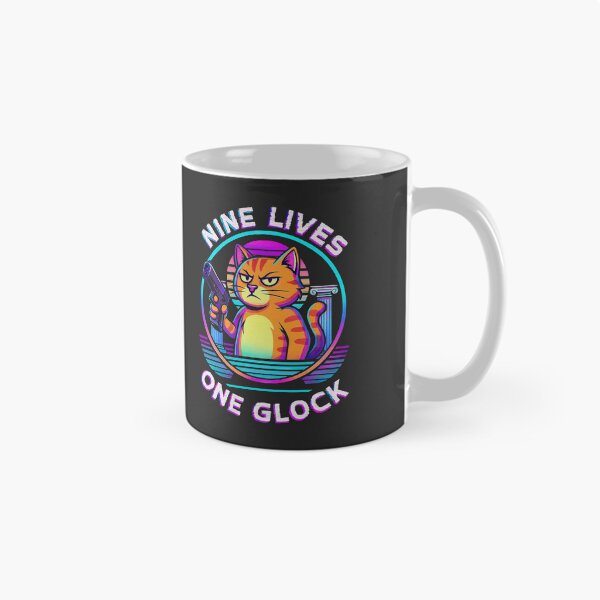 Item preview, Cat With Gun, Nine Lives One Glock designed and sold by graphic-genie.