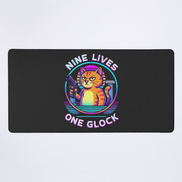 Item preview, Cat With Gun, Nine Lives One Glock designed and sold by graphic-genie.