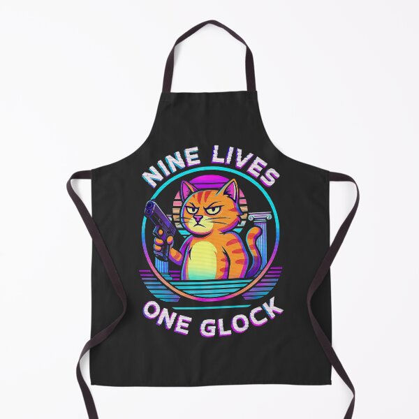 Item preview, Cat With Gun, Nine Lives One Glock designed and sold by graphic-genie.