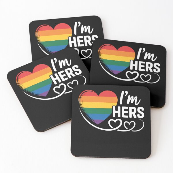 Item preview, Rainbow LGBT Heart I'm hers for couples Gay, Lesbian designed and sold by Formatage.