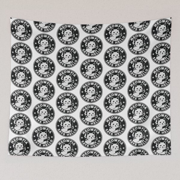 Item preview, Cat With Gun, Meowfia Says Hello designed and sold by graphic-genie.