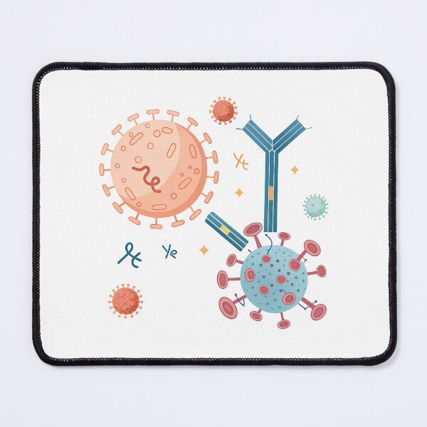 Item preview, Antibody Antigen Binding Illustration – Minimalist Immunology Art designed and sold by VividOrganica.