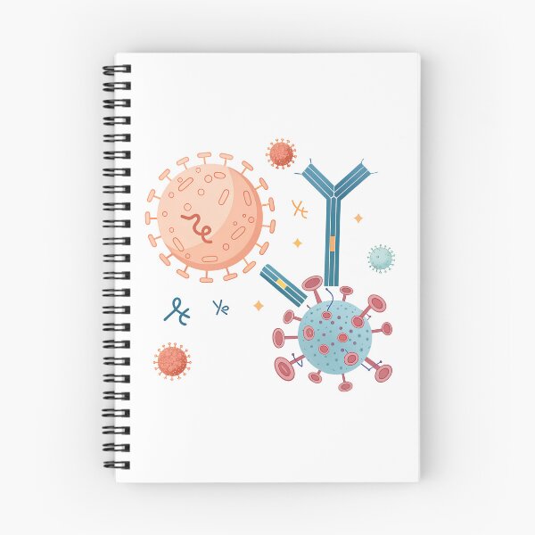 Item preview, Antibody Antigen Binding Illustration – Minimalist Immunology Art designed and sold by VividOrganica.