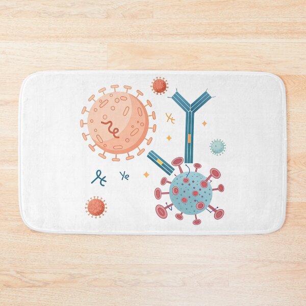 Item preview, Antibody Antigen Binding Illustration – Minimalist Immunology Art designed and sold by VividOrganica.
