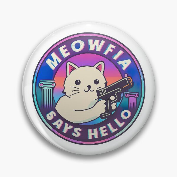 Item preview, Cat With Gun, Meowfia Says Hello designed and sold by graphic-genie.