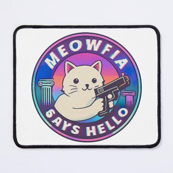 Item preview, Cat With Gun, Meowfia Says Hello designed and sold by graphic-genie.