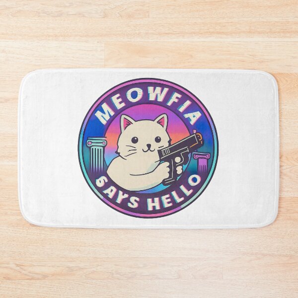 Item preview, Cat With Gun, Meowfia Says Hello designed and sold by graphic-genie.