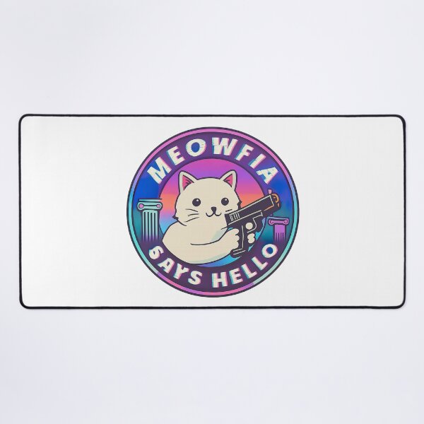 Item preview, Cat With Gun, Meowfia Says Hello designed and sold by graphic-genie.
