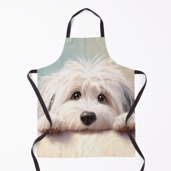 Item preview, Coton de Tulear Peeking over Wall 01 designed and sold by Elisabeth Lucas.