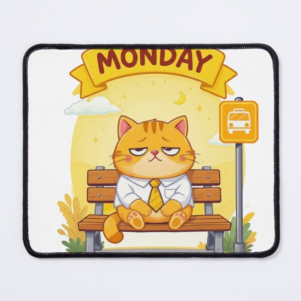 Item preview, Sleepy Orange Cat Monday Blues designed and sold by etatae.