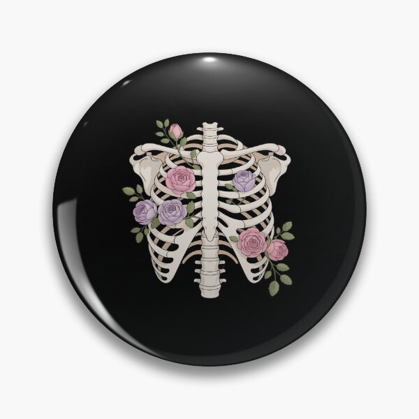 Artikelvorschau, Floral Ribcage Pretty Skeleton X-Ray Flowers Lover entworfen und verkauft von Idarmotar.