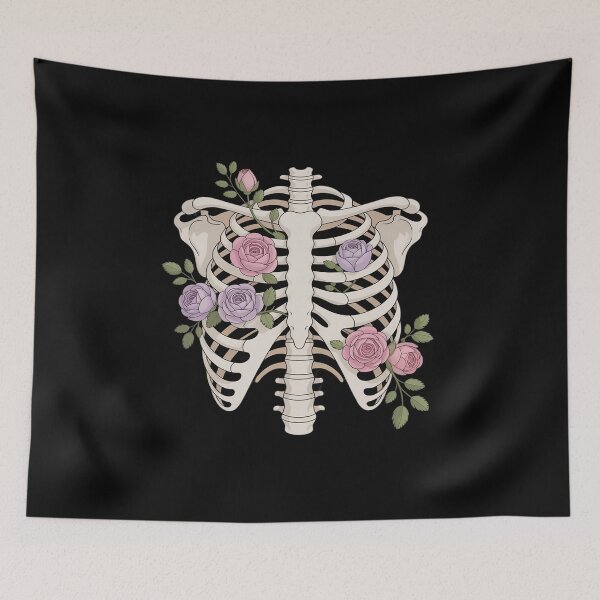 Item preview, Floral Ribcage Pretty Skeleton X-Ray Flowers Lover designed and sold by Idarmotar.