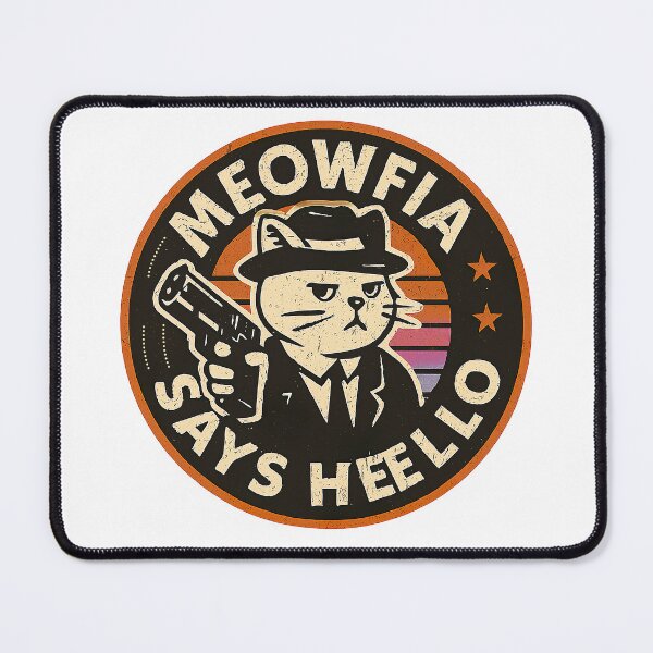 Item preview, Cat With Gun, Meowfia Says Hello designed and sold by graphic-genie.