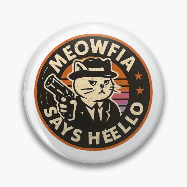 Item preview, Cat With Gun, Meowfia Says Hello designed and sold by graphic-genie.