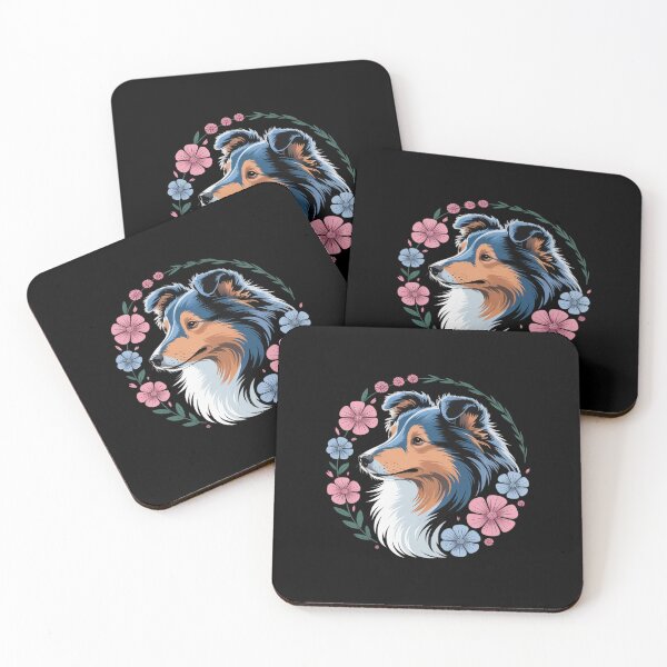 Item preview, Floral Shetland Sheepdog Dog Flower Sheltie designed and sold by Idarmotar.