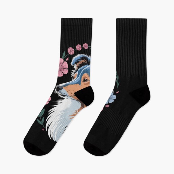 Item preview, Floral Shetland Sheepdog Dog Flower Sheltie designed and sold by Idarmotar.