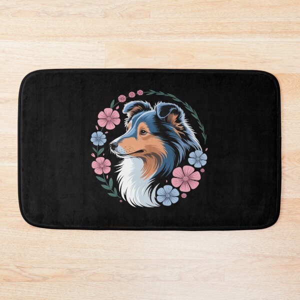 Item preview, Floral Shetland Sheepdog Dog Flower Sheltie designed and sold by Idarmotar.