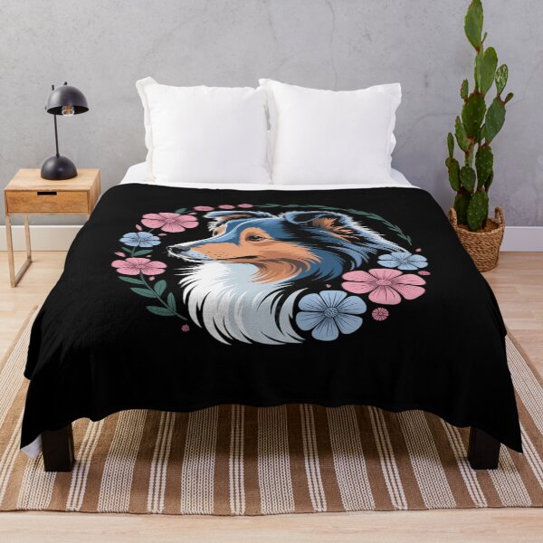 Item preview, Floral Shetland Sheepdog Dog Flower Sheltie designed and sold by Idarmotar.