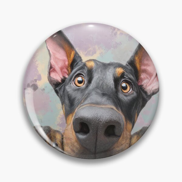 Item preview, Doberman Peeking over Wall 01 designed and sold by Elisabeth Lucas.