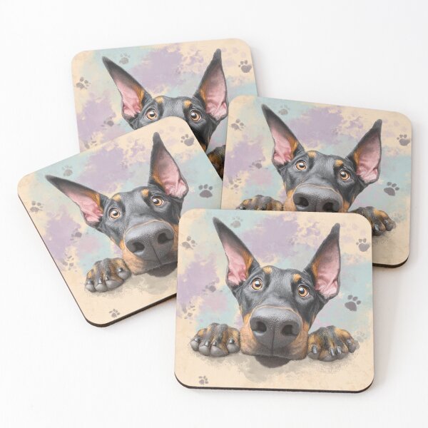 Item preview, Doberman Peeking over Wall 01 designed and sold by Elisabeth Lucas.