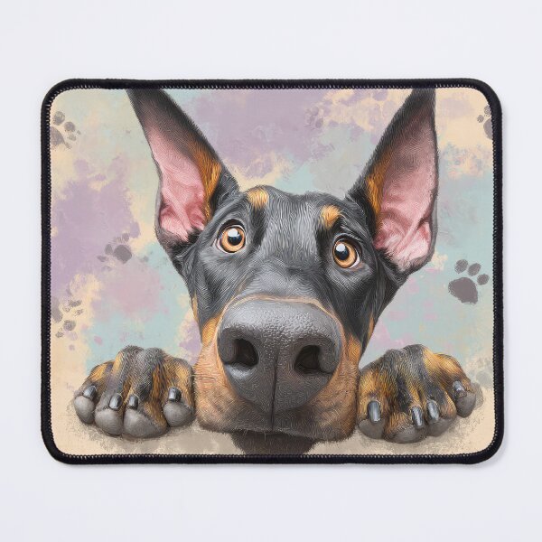 Item preview, Doberman Peeking over Wall 01 designed and sold by Elisabeth Lucas.