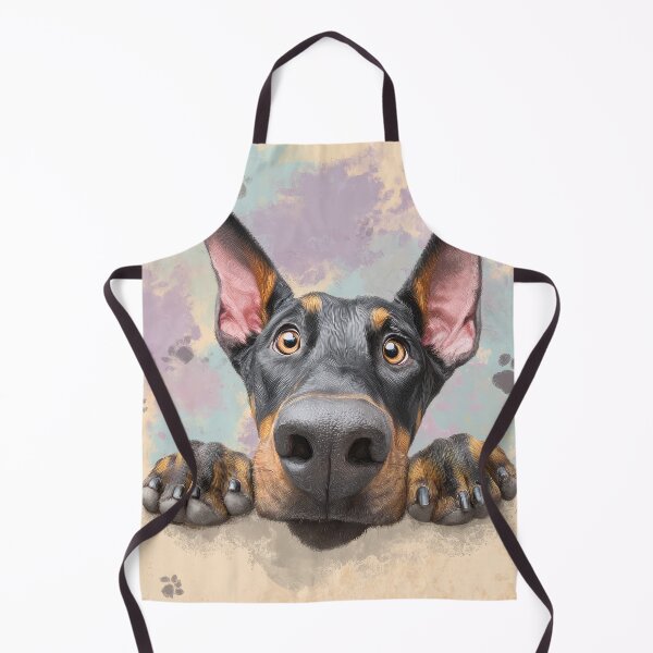 Item preview, Doberman Peeking over Wall 01 designed and sold by Elisabeth Lucas.