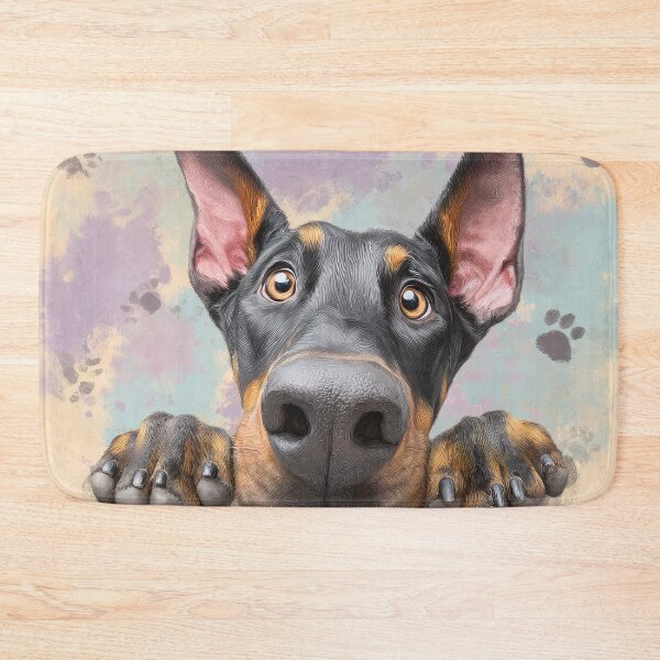 Item preview, Doberman Peeking over Wall 01 designed and sold by Elisabeth Lucas.